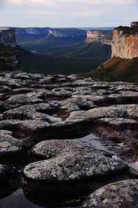 Scenic view of rock formations