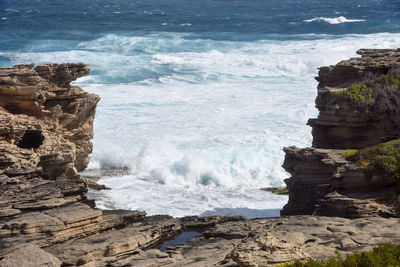 Close-up of sea against sky