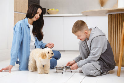 Young woman with dog