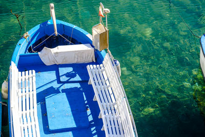 Boat in blue sea