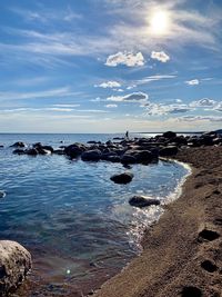 Scenic view of sea against sky