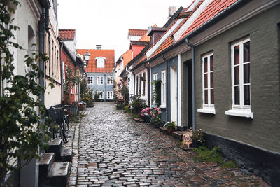 Canal amidst buildings