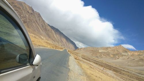 Scenic view of desert against sky