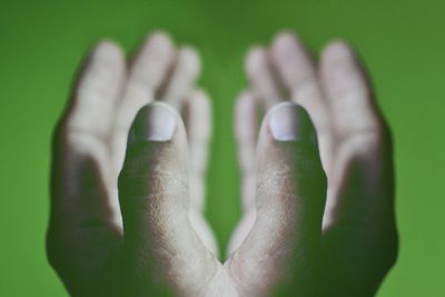 Close-up of human hand