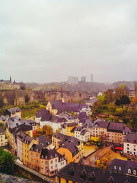 High angle view of cityscape