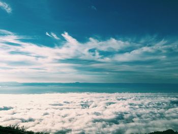 Scenic view of cloudscape against blue sky