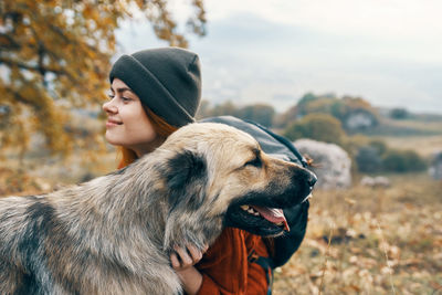 Close-up of a dog looking away