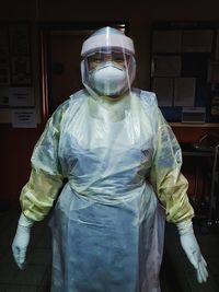 Woman wearing protective workwear