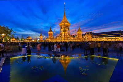 Night shots of the royal crematorium for the late kingbhumibol adulyadej king ramaix of thailand2017