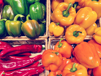 Full frame shot of bell peppers