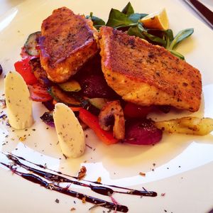 Close-up of served food
