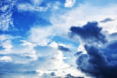 Low angle view of clouds in sky