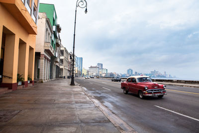 View of city street