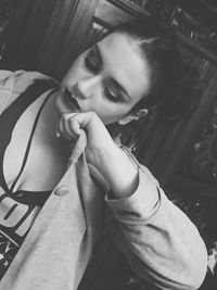 Portrait of young woman