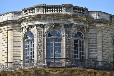 Low angle view of historical building against sky