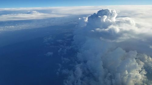 Aerial view of cloudscape