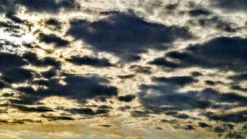 Low angle view of clouds in sky