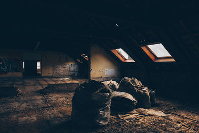 Old abandoned house in building