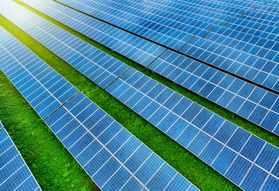 Solar farm and sun light. solar power for green energy. sustainable renewable energy. photovoltaic