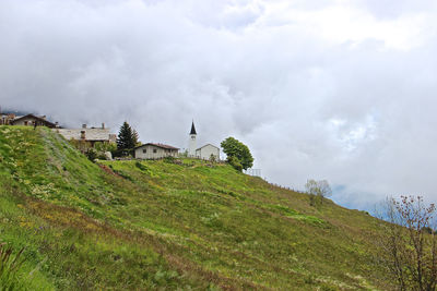 Scenic view of land against sky