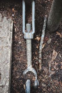 Close-up of rusty pipe