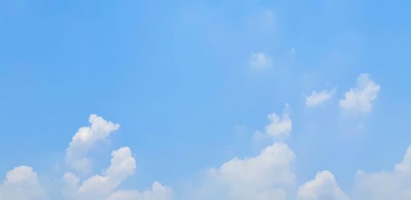 Low angle view of clouds in blue sky