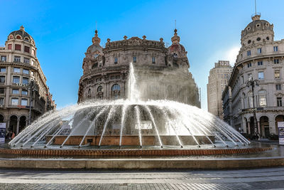 Low angle view of fountain