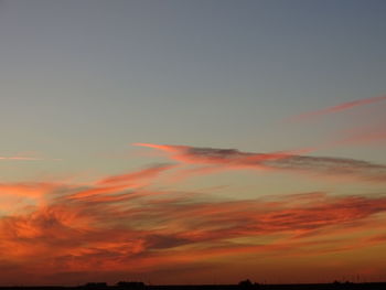 Scenic view of landscape against sky during sunset