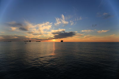 Limassol sunrise at seaside 
