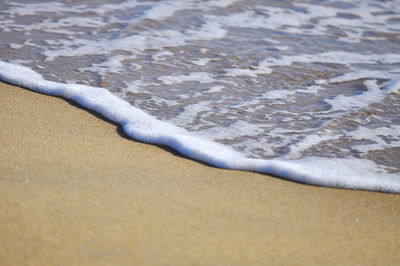 Close-up of sand at beach