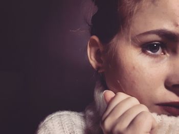 Close-up portrait of woman