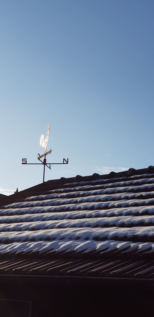 LOW ANGLE VIEW OF WEATHER ON ROOF