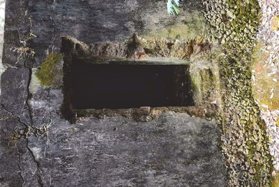 Close-up of abandoned building