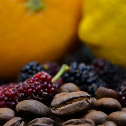 Close-up of coffee beans