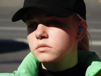 Close-up of young woman