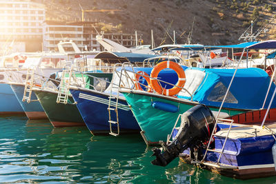 Boats in sea