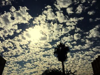 Low angle view of cloudy sky