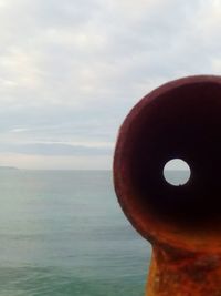 Close-up of sea against sky