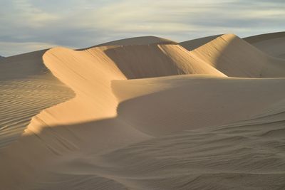 Sand dunes in a desert