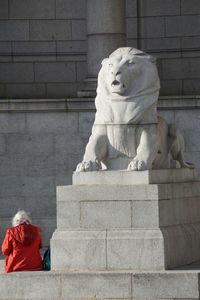 Low angle view of statue