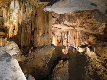 Rock formation in cave