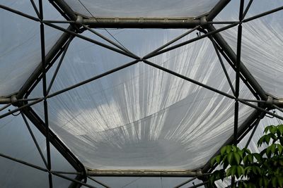 Low angle view of skylight