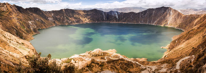 High angle view of lake