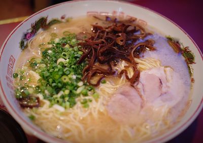 Close-up of soup in bowl