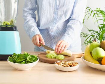 Fruits and vegetables on cutting board