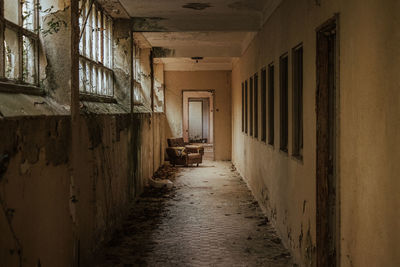 Interior of abandoned building