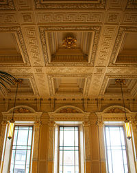 Low angle view of ceiling of building