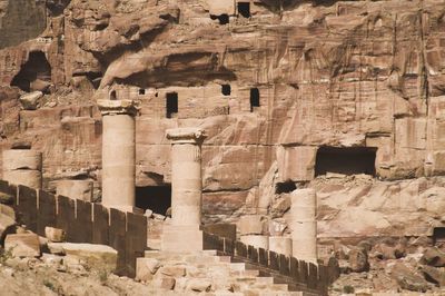 Low angle view of old ruins