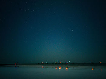 Illuminated city at night