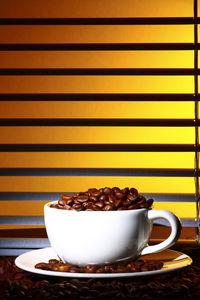 Close-up of coffee on table